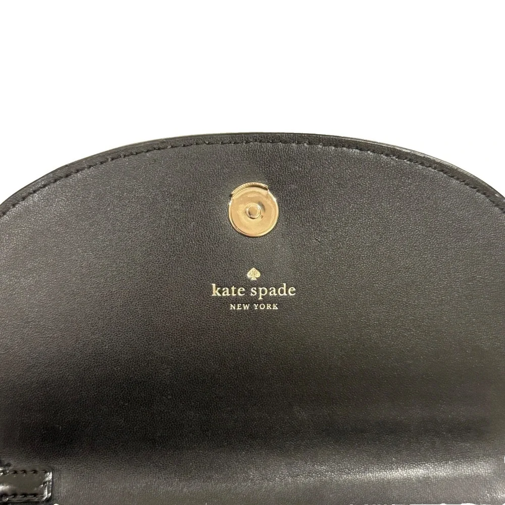 Kate Spade Glittery Evening Bag Wristlet‎ 4 Leaf Clover Closure 3 Compartments